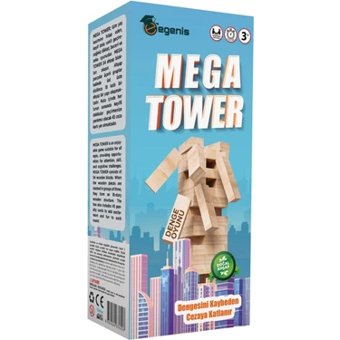 Egenis Mega Tower Cezalı Jenga -Cezalı Tower - Ahşap Büyük Boy 54