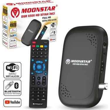 Moonstar DSR-6500 Uydu Alıcı Mini Full Hd Dahili Wifi Youtube Bluetooth Ile Kanal