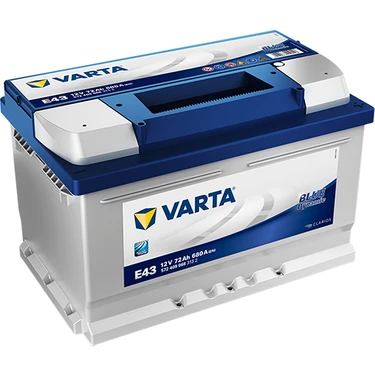 Varta E43 12V 72 Ah 680A Blue Dynamic Akü (Ford-Opel Alçak Tip) (Üretim Yılı: