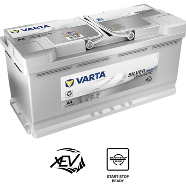 Varta A4 12V 105 Ah 950A AGM Start-Stop Silver Dynamic Akü Fiyatı