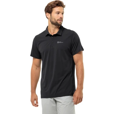 Jack Wolfskin Siyah Erkek Polo T-Shirt 1810121TR_PRELIGHT Traıl Polo