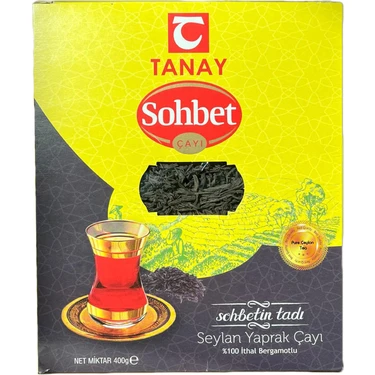 Tanay Sohbet Bergamotlu Ithal Seylan Yaprak Çayı 400