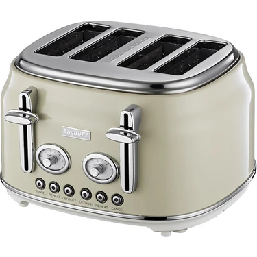 Berghoff Gem Retro Krem Rengi Dört Dilim Ekmek Kızartma