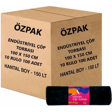 Omnipazar Özpak End Hantal Çöp Torbası 100X150 cm 10 Rulo 100 Ad 8