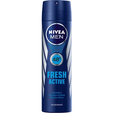 Nivea Men Fresh Active Deodorant Pudrasız 150