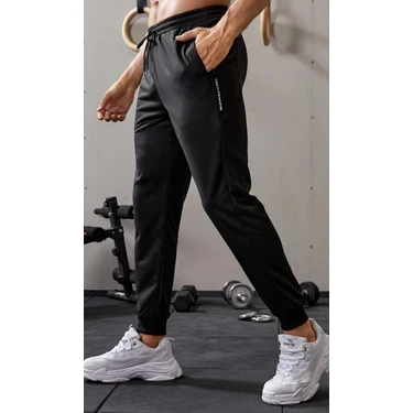 Ghassy Co. Erkek Dar Paça Running Hafif Koşucu Fitness Gym Athletic Dalgıç Kumaş Spor Eşofman