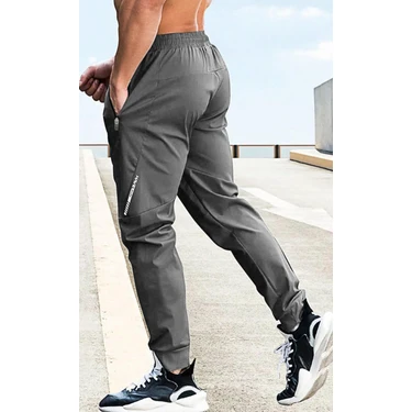 Ghassy Co. Erkek Run Ultra Hafif Egzersiz Aktif Joggers Spor Dar Paça Eşofman