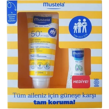 Mustela Güneş Losyonu Spf 50 200 ml + Vücut Losyonu 100