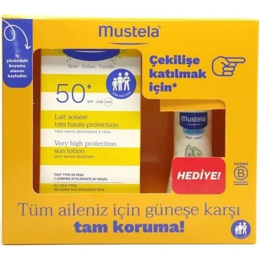 Mustela Güneş Losyonu Spf 50 100 ml + Vücut Losyonu 50