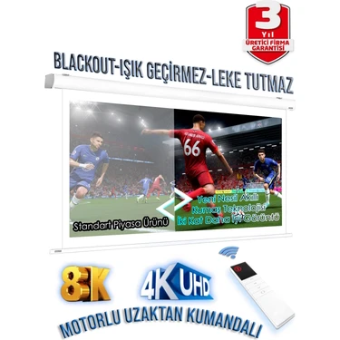 Gölge Stor En267cm Boy200cm Projeksiyon Perdesi Motorlu Yeni Akıllı Kumaş 
Blackout-Işık Geçirmez