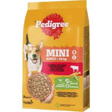 Pedigree PEDİGREE Küçük Cins Biftek&Sebze 2000 GR Yetişkin Köpekler İçin Tam