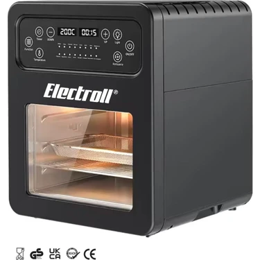 Electroll Maxfry 15L Akıllı Yağsız Fritöz Kızartma, Fırınlama, Kurutucu Bir Arada, Programlanabilir