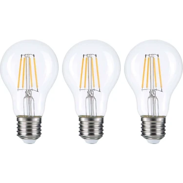 Heka LED Rustik Ampul E27 6W 3000K Gün Işığı 3'lü