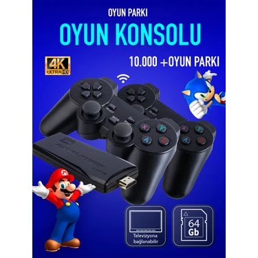 Oyun Parkı Oyun Konsolu 10000+ Oyunlu Game Stick Lite 4K + Oyun