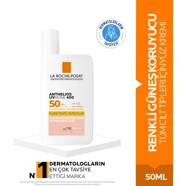 Antehlios Uvmune 400 Spf50+ Renkli Güneş Kremi 50 ml- Tüm Cilt Tipleri