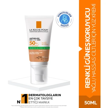 La Roche Posay Anthelios Uvmune 400 Oil Control Gel Spf 50+ Renkli Güneş Kremi 50