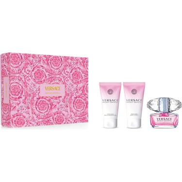 Versace Bright Crystal EDT Kadın Parfüm Seti EDT PARFÜM 50 ml + Duş JELİ 50 ml + Vücut Losyonu 50