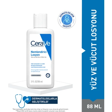 CeraVe Yoğun Nemlendirici Losyon - Seramid ve Hyalüronik Asit ile Zenginleştirilmiş, 88 ml, Tüm