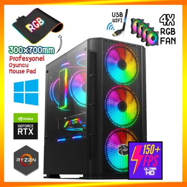 Zeiron Prime X5 Ryzen 5 5500 16GB 3200MHZ Ram 512GB Nvme M.2 SSD RTX3050 8gb Gddr6 Oyuncu