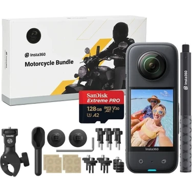 INSTA360 X3 360 Derece Kamera Motorsiklet Kiti (Yeni