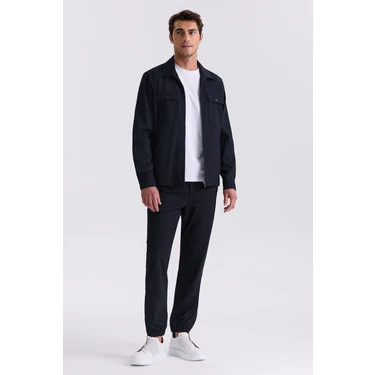 Jakamen Lacivert Slim Fit Sivri Yaka Erkek Takım