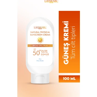 Licorael Dubai Natural Physıcal Sunscreen Cream SPF50+ 100