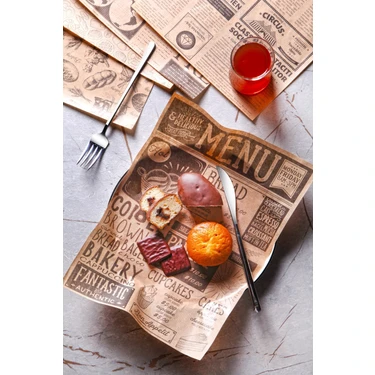 Kitchen Life Lüx Yağlı Sunum Kağıdı 30'lu Karışık Desen Suya Dayanıklı 25x35 cm