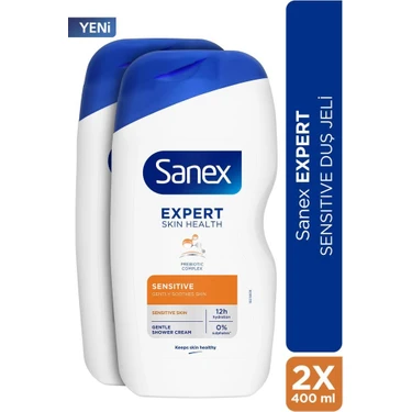 Sanex Expert Sensitive Hassas Ciltler Için 2x 400ML Duş