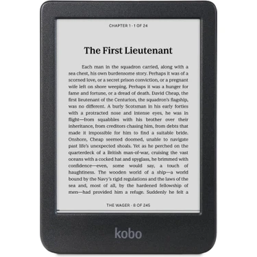 Kobo Clara BW 6" E Kitap Okuyucu 16 GB Depolama Kapasitesi ile Parlama Yapmayan