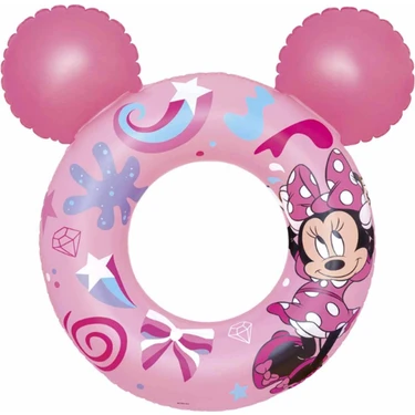 Bestway Minnie Can Simidi 74 x 76 cm Pembe Renkli Eğlenceli Tasarım Kulaklı Çocuklar