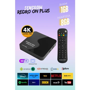 Sencrom Redro On Plus 1 GB Ddr3 8gb Android Tv Box