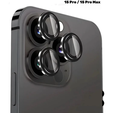 Empo Cases Apple iPhone 15 Pro ve 15 Pro Max Uyumlu %100 Safir Çizilmez Kamera Lens