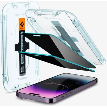 Spigen iPhone 14 Pro Max Cam Ekran Koruyucu Kolay Kurulum Glas.tR EZ Fit Privacy ( Sensor