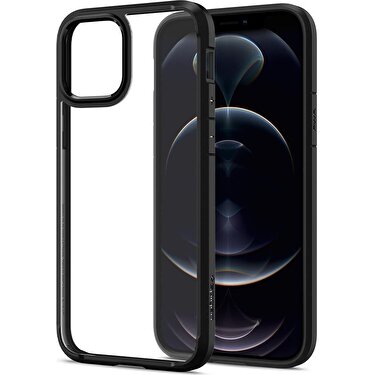 Spigen iPhone 12 / iPhone 12 Pro Kılıf Ultra Hybrid Matte Black -