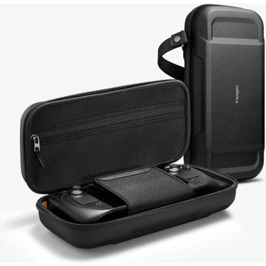 Spigen Steam Deck Taşıma Çantası Pouch Rugged Armor Pro Black -