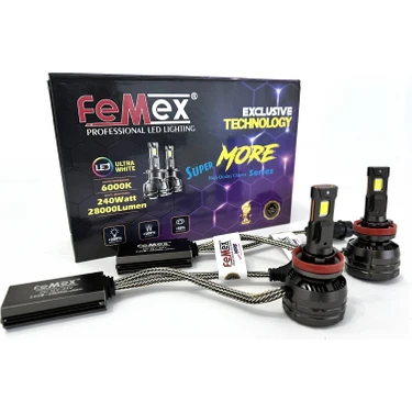 Femex Super More Hb3 9005 Şimşek Etkili LED Xenon 240W 28000 Fiyatı
