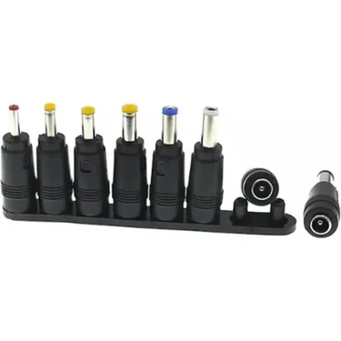 Koodmax - 8 Li Set - Dc 5.5x2.1 mm Çevirici Konnektör - Adaptör Ucu Çevirici Set -