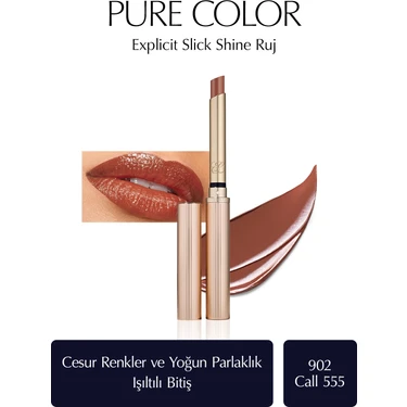 ESTEE LAUDER Pure Color Explicit Slick Shine Lipstick – 902 Call 555, 0,7 G