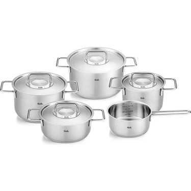 Fissler Pure Collection 9 Parça Metal Kapak Çelik Tencere