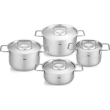 Fissler Pure Collection 8 Parça Metal Kapak Çelik Tencere