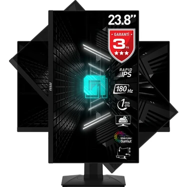 MSI 23.8" G244PF E2 1920x1080 (FHD) 16:9 FLAT RAPID IPS 180HZ 1MS ADAPTIVE-SYNC PIVOT GAMING