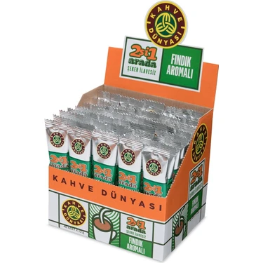 Kahve Dünyası 2si1 Arada Fındık Aromalı Kahve  40 x 12 gr x 4