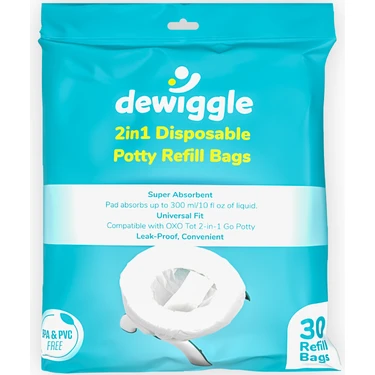 Dewiggle [30 Lu Paket] Portatif Lazımlık Poşeti 300 ml E Kadar Su Emici