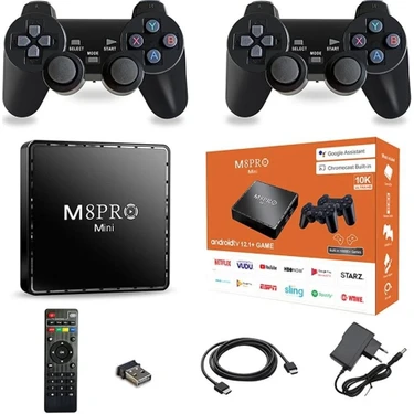 Doreka Doreka m8 Pro Mını 4K 8k 10 K Ultra Hd+Hdr Android Tv 5g 12.1+Game wıfı HDMI  retro 10000+