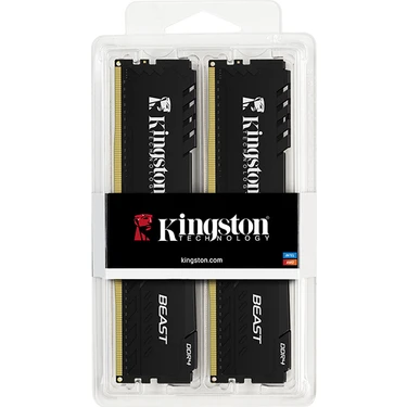 KINGSTON 32GB 3600MT/s DDR4 CL18 DIMM (Kit of 2) Beast Black Turkey KF436C18BBK2/32TR -