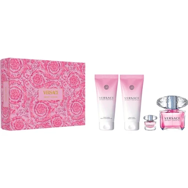 Versace Bright Crystal 90 Ml Edt + Duş Jeli 100 Ml + Vücut Losyonu 100 Ml + 5 Ml Edt Kadın Parfüm