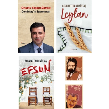 Demirtaş'ın Savunması - Efsun - Leylan - Selahattin Demirtaş 3'lü Set + Not Defteri