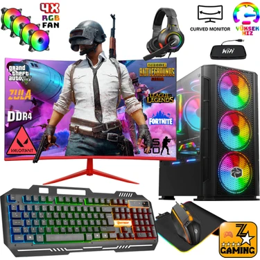 Zeiron Stella X27 Ryzen 5 3600 16GB Ddr4 256GB Ssd+1tb HDD RX550 4gb 27" Curved Oyuncu Masaüstü