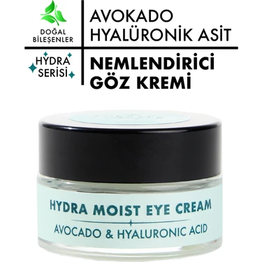 Polente Natural - Hydra Moıst Eye Cream- Avokado & Hyalüronik Asit Nemlendirici Göz Kremi (20