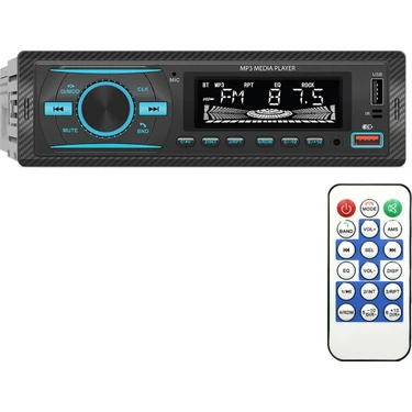 Melek Store  Premıo KAC38 Rgb 7 Renkli Çift Usb/sd/fm/aux/bluetooth Kumandalı Mekaniksiz Oto Teyp